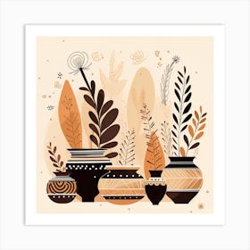 Pots And Plants 8 Art Print