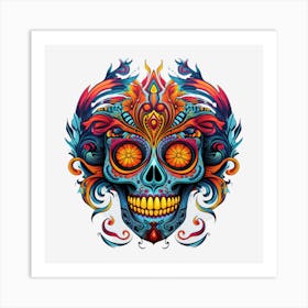 Day Of The Dead Skull 3 Art Print