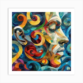 Face Of A Man Art Print