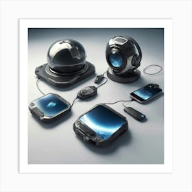 Group Of Electronic Devices Art Print