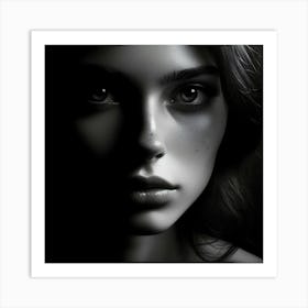 Girl In The Dark Art Print