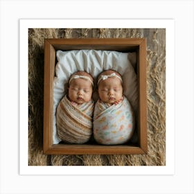 Twins In A Frame 9 Art Print