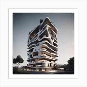 Futuristic Apartment Building Art Print