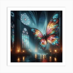 Butterfly In The Church 3 Art Print