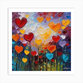 Hearts In The Sky Art Print