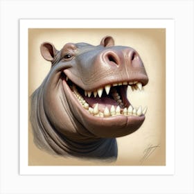 Hippo 24 Art Print