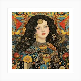 Lady In Gold Art Print