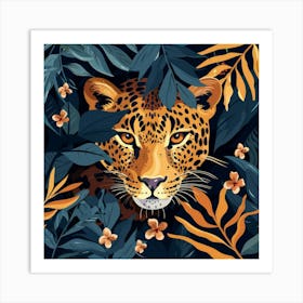 Leopard In The Jungle Art Print