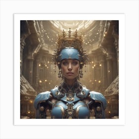 Woman In A Robot Costume Art Print