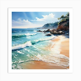 Beach Painting Art Print