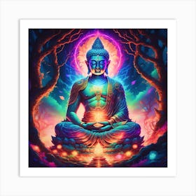 God Buddh in meditation position Art Print