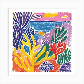 Seascape Dream Matisse Style 6 Art Print