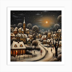 Fibre Art Yule Brushwork Art Print