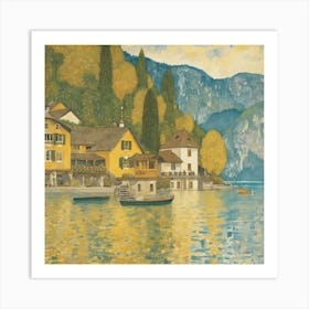 On Lake Attersee, Gustav Klimt 20 Art Print