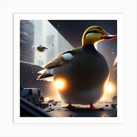 duck taking over Art Print