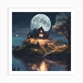 House By The Lake 1 Art Print