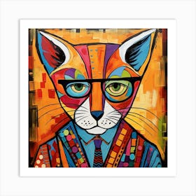 Fox In Glasses Art Print