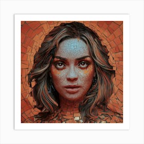 Mosaic Girl Art Print