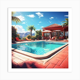 Pool Day Art Print