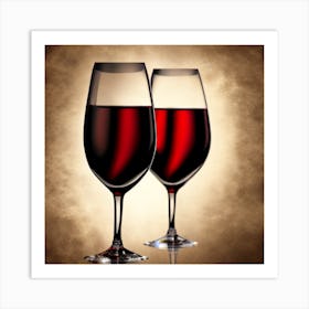 Two Glasses Of Wine Art Print