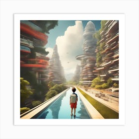 Futuristic City 257 Art Print