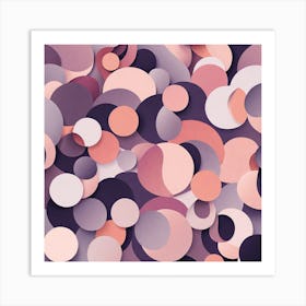 Abstract Circles, minimalistic vector art 3 Art Print