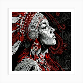 Tribe And True - Indian Woman Art Print