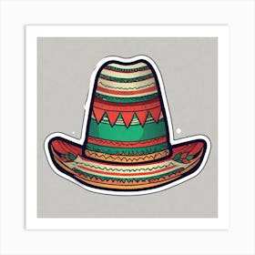 Mexico Hat Sticker 2d Cute Fantasy Dreamy Vector Illustration 2d Flat Centered By Tim Burton (5) Art Print