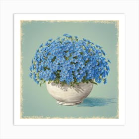 Vintage Forget Me Nots Art Print