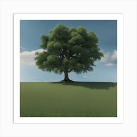 Tree In A Field Art Print