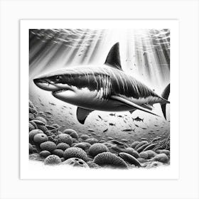 Great White Shark 4 Art Print