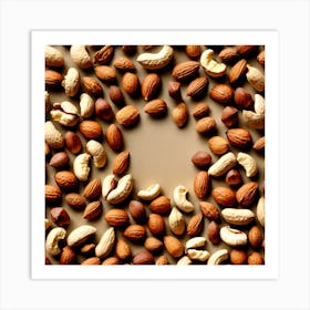 Nuts In A Circle 4 Art Print