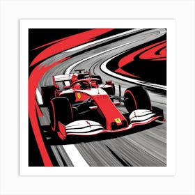 Ferrari F1 Car Art Print