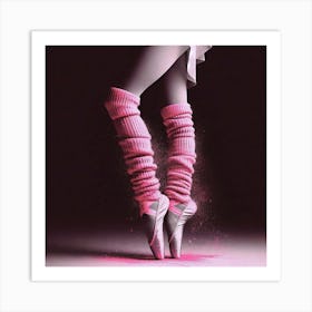 Pink Ballet Shoes Art Print