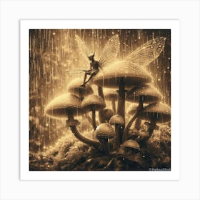 Fairy In The Rain 1 Art Print