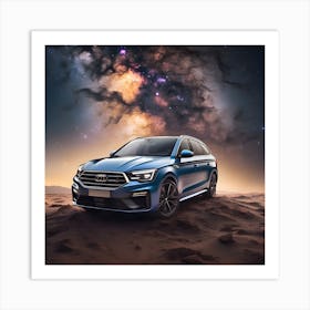 A Car Flaying In The Galaxy A54 7 Art Print