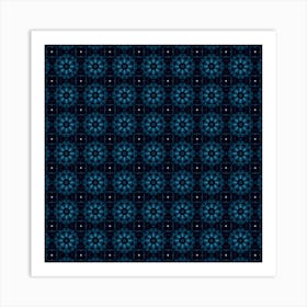 Blue Abstract Pattern Art Print