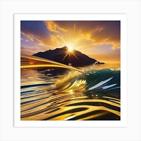 Golden Sunset 1 Art Print