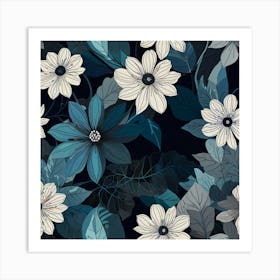 Seamless Floral Pattern Art Print