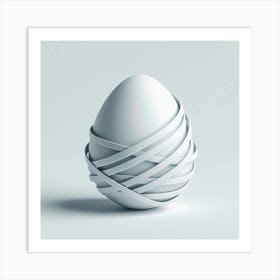 Paper Wrap Egg Art Print