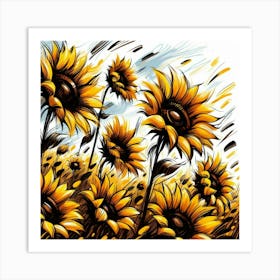 Sunflowers 11 Art Print