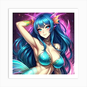 Sexy anime mermaid 08 Art Print