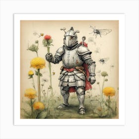 Knight Of The Dandelions Art Print