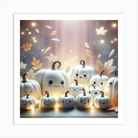 Cute Pumpkins Art Print