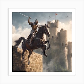 Knight of the castle Art Print