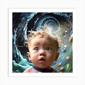 Child In A Vortex Art Print