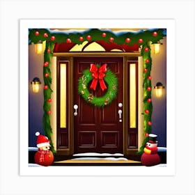 Christmas Door 21 Art Print