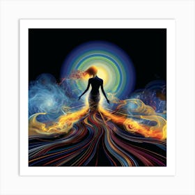 Spectacular artwork, Universe, Oneness, art Print , "Rising from the past" Art Print