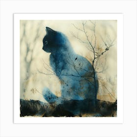 Cat In The Woods Art Print