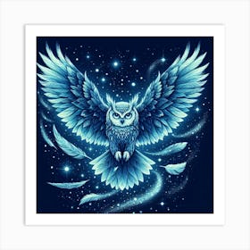 Owl In The Sky 2 Art Print